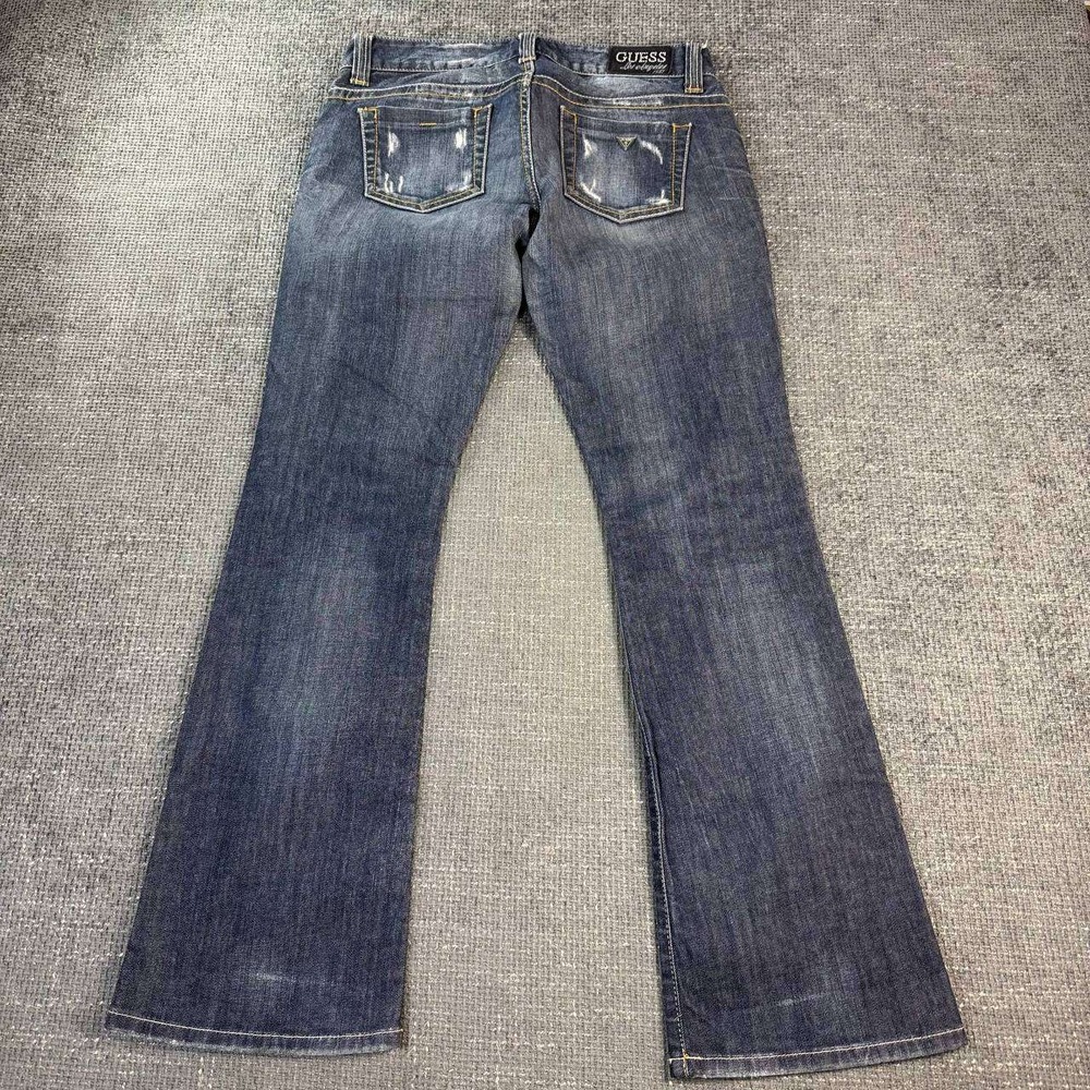 Guess bootcut Jeans Womens 32 Dark Wash Distressed Y2K Los Angeles Denim